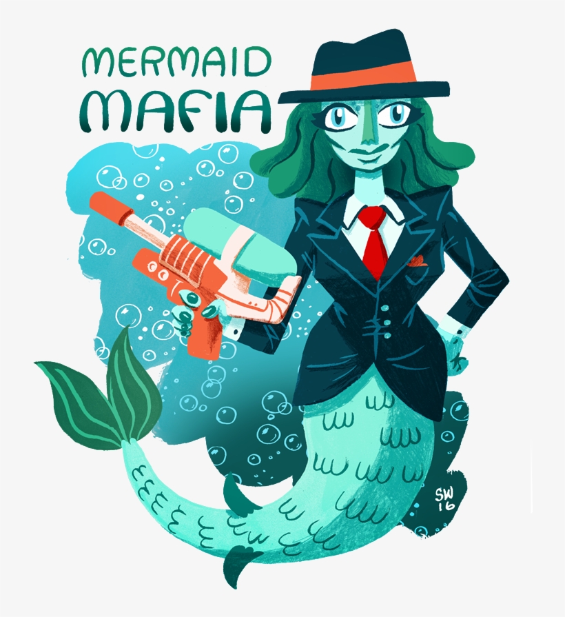 Mermaid Mafia T-shirt Custom, transparent png
