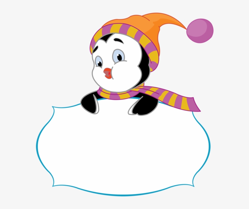 Labels, Scraps, Png Border Scrap, Etiquette - Cute Penguin Clip Art, transparent png