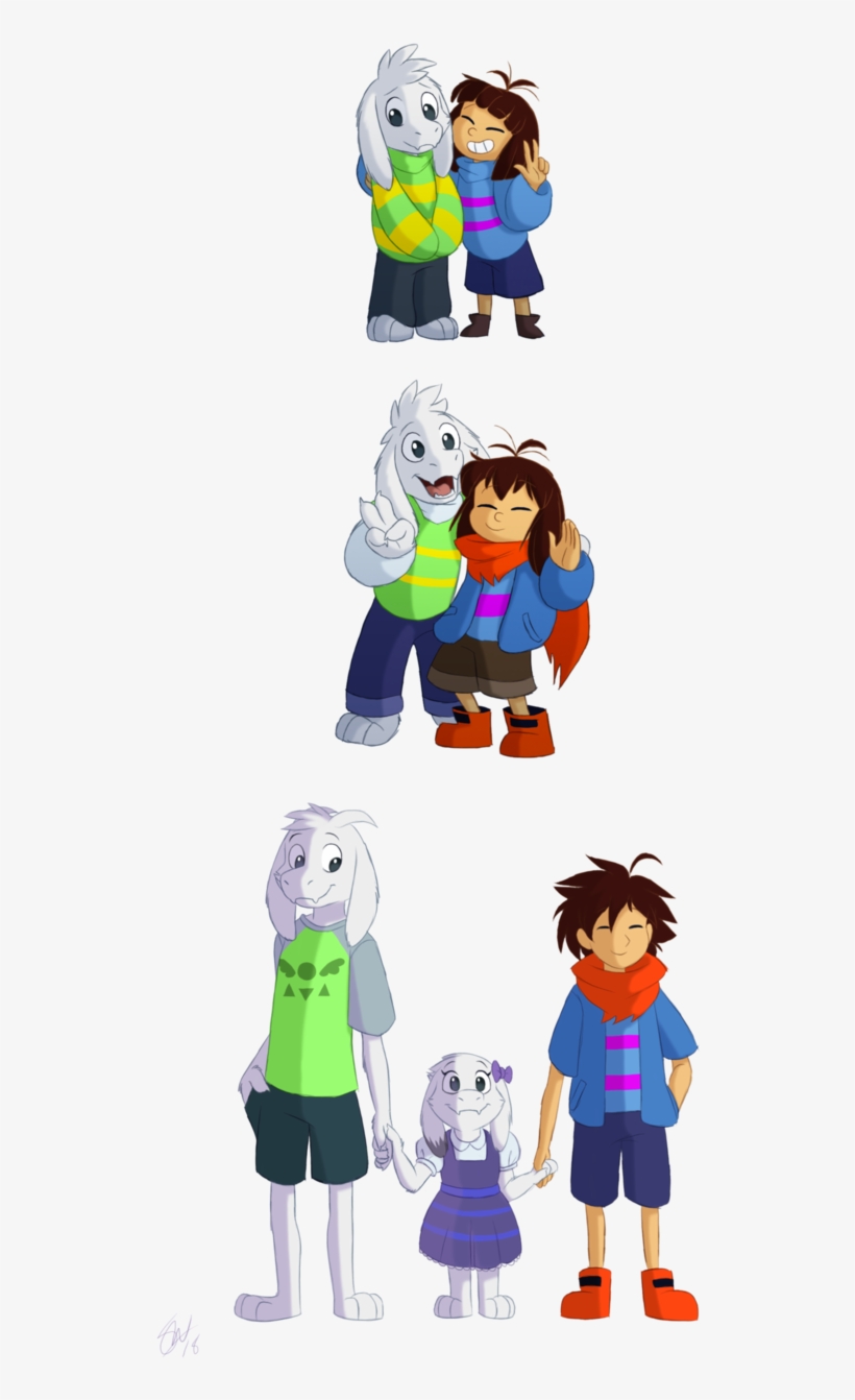 Dreemurr Sibling Squad By Tc-96 - Endertale Frisk, transparent png