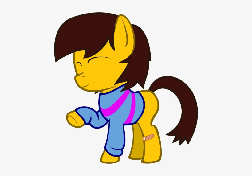 Derjuin, Bandaid, Crossover, Frisk, Ponified, Safe, - Pony Undertale, transparent png