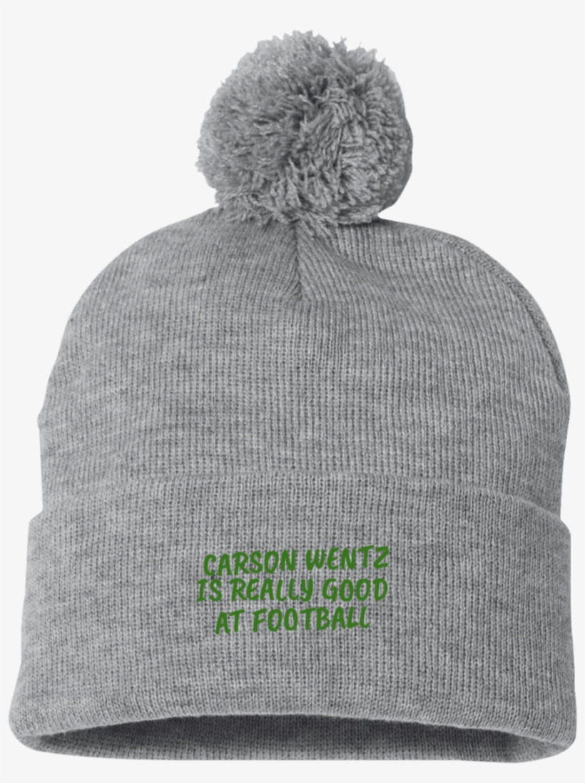 Cyber Special Carson Wentz Is Really Good At Football - Manchester Bee Pom Pom Knit Cap, transparent png