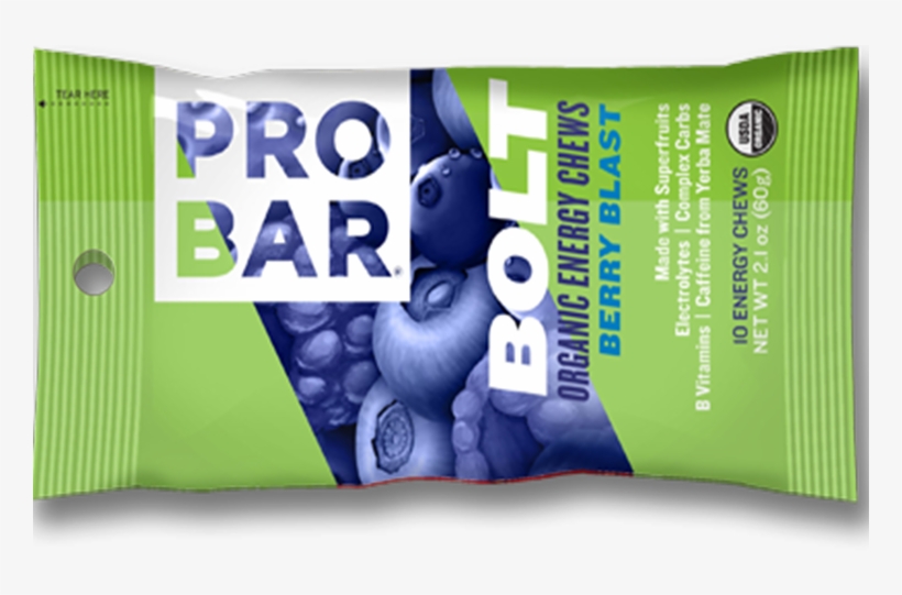 Probar Bolt Chews - Pro Bar Bolt - Organic Energy Chews Berry Blast 12, transparent png