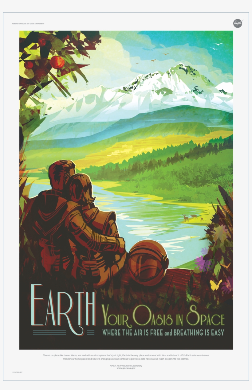 Earth Your Oasis In Space Poster, transparent png