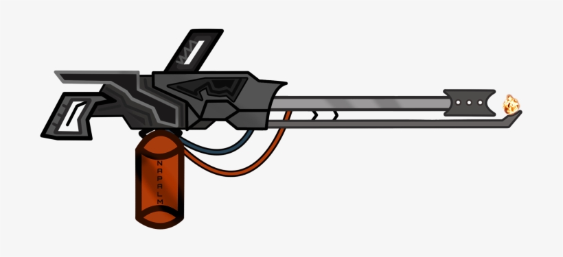 Flamethrower2 - Drawing Of A Flamethrower, transparent png