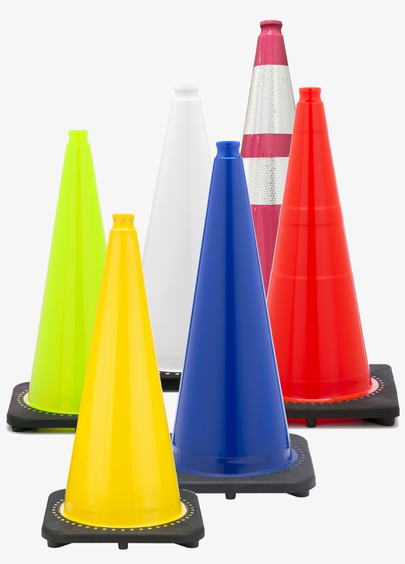 Colored Traffic Cones Come In Either 18-inch Or 28 - Cone, transparent png