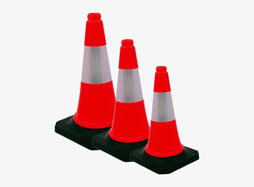 Traffic Cones With Black Rubber Base - Traffic Cone, transparent png