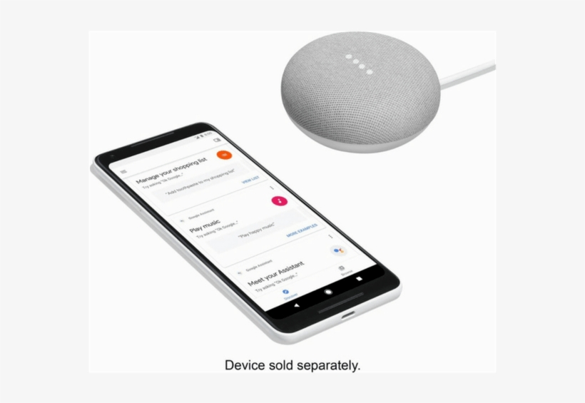 Home Mini - Pixel 2 White Front, transparent png