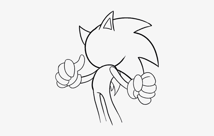 How To Draw Sonic The Hedgehog In A Few Easy Steps - Drawing, transparent png