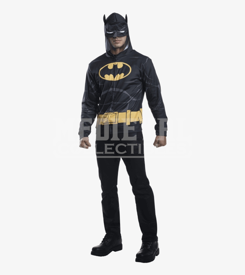Adult Batman Dc Comics Costume Hoodie - Batman Costume Adult, transparent png