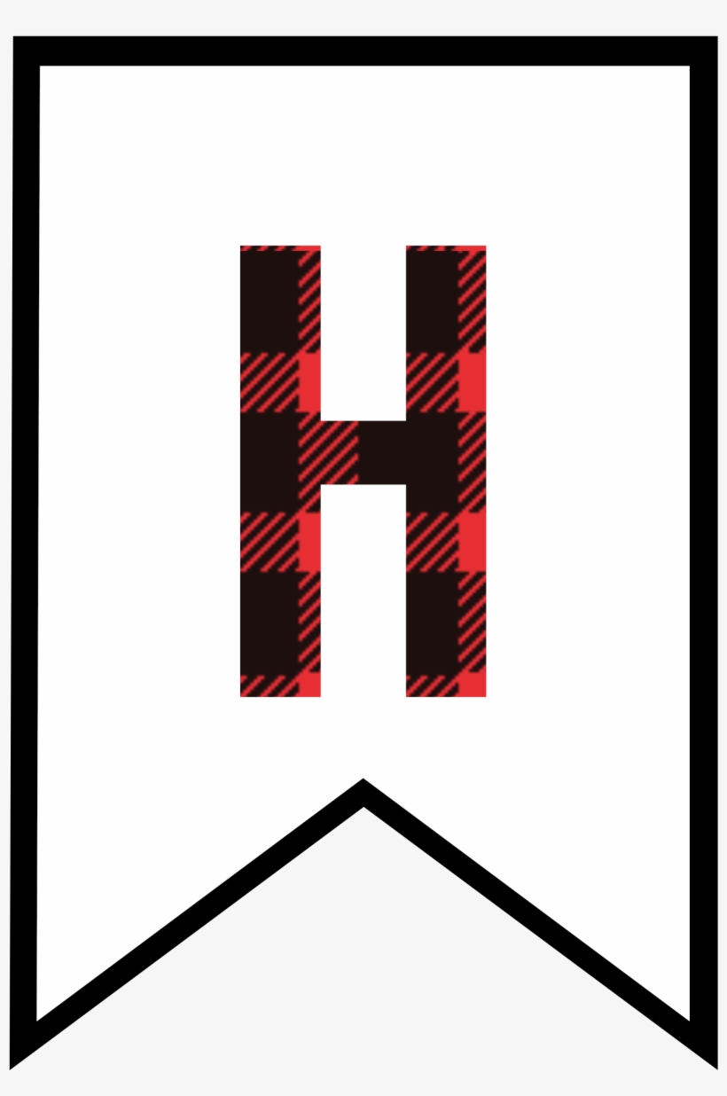Click The Following Links To Print The Buffalo Plaid - P Letters For Banner, transparent png