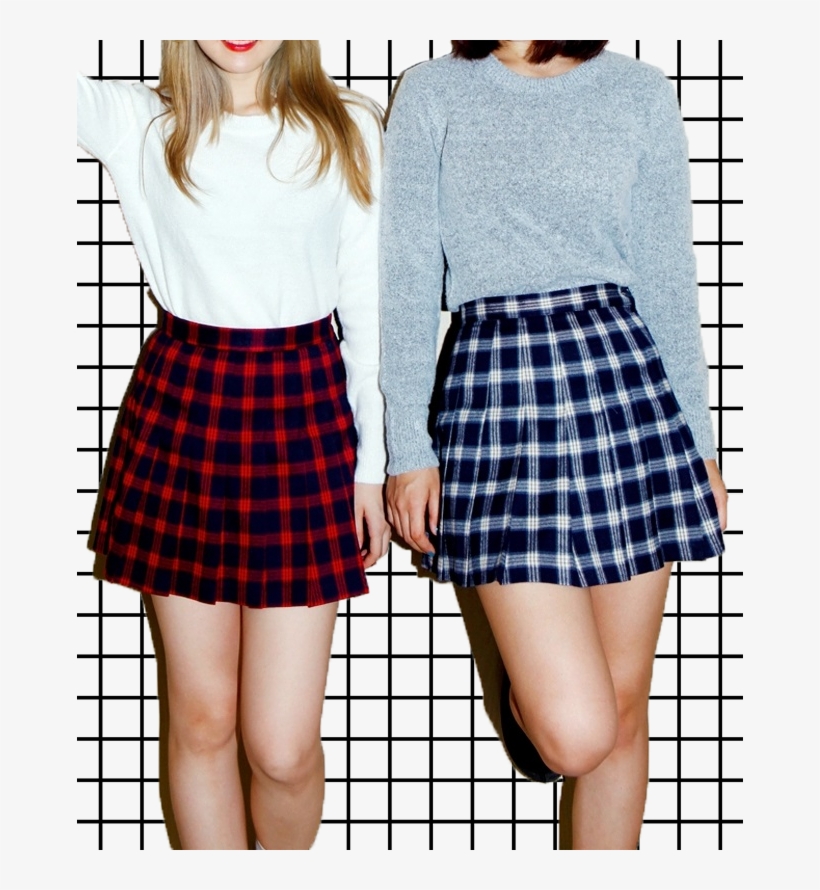 Plaid & Tartan Skirts - High Waisted Checkered Skirt, transparent png