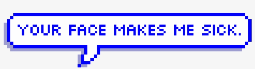 Blue Pixel Speechbubble White Png Ghxst Tumblr Quote - Black Is My Color Png, transparent png