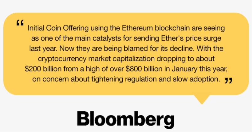 Bloomberg Statement On Ethereum Price Decline - Ethereum, transparent png