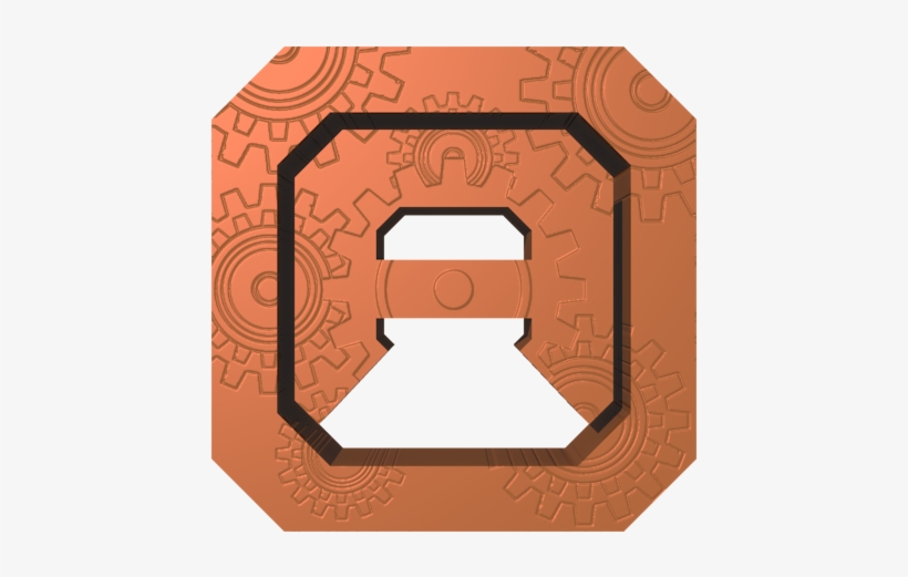 Steampunk Bronze Logo In Gimp And Blender - Illustration, transparent png