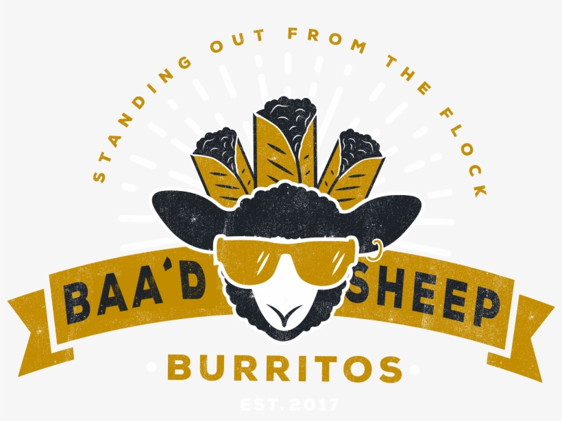Baa'd Sheep Burritos - Label, transparent png