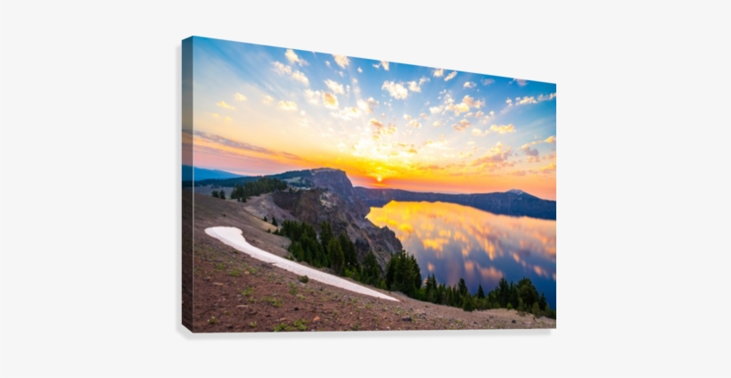 Crater Lake Canvas Print - Mount Scenery, transparent png