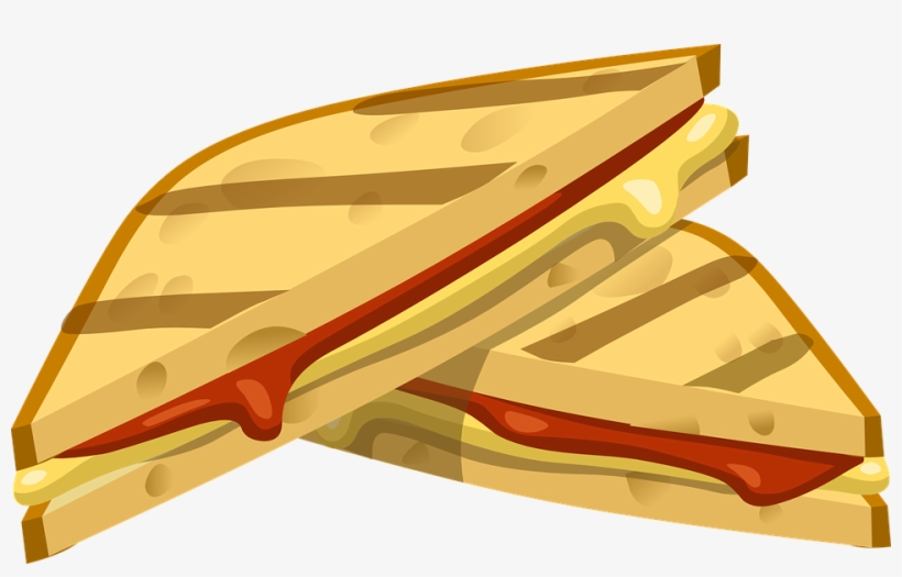 Clip Art Black And White Library Sandwich And Pizza - Toast Sandwich Clipart, transparent png