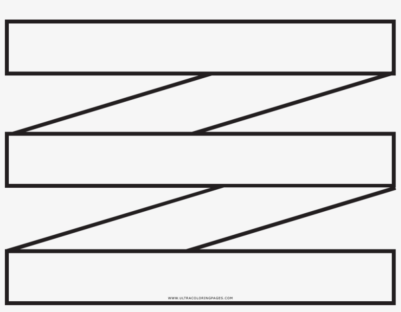 Zig Zag Coloring Page - Black-and-white, transparent png
