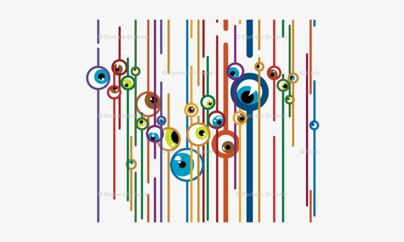 Eyeballs Custom Fabric By Barbara Brownie - Design, transparent png