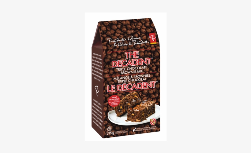 Pc The Decadent Triple Chocolate Brownie Mix - Presidents Choice The Decadent Triple Chocolate Brownie, transparent png