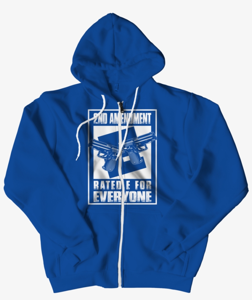 2nd Amendment Rated E For Everyone, Zipper Hoodie - Hoodie, transparent png