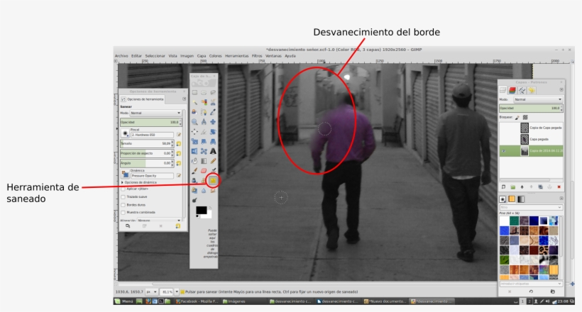 Hacemos Visibles Todas Las Capas, Seleccionamos La - Gimp, transparent png