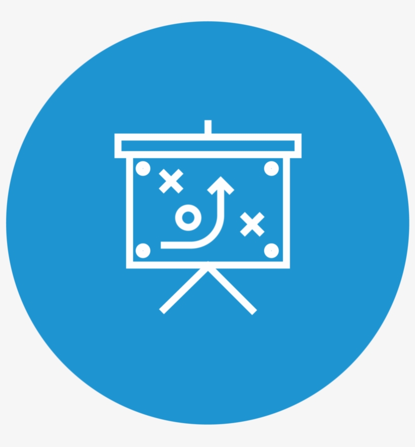 Circle - Strategy - Machine Learning Icon Blue, transparent png