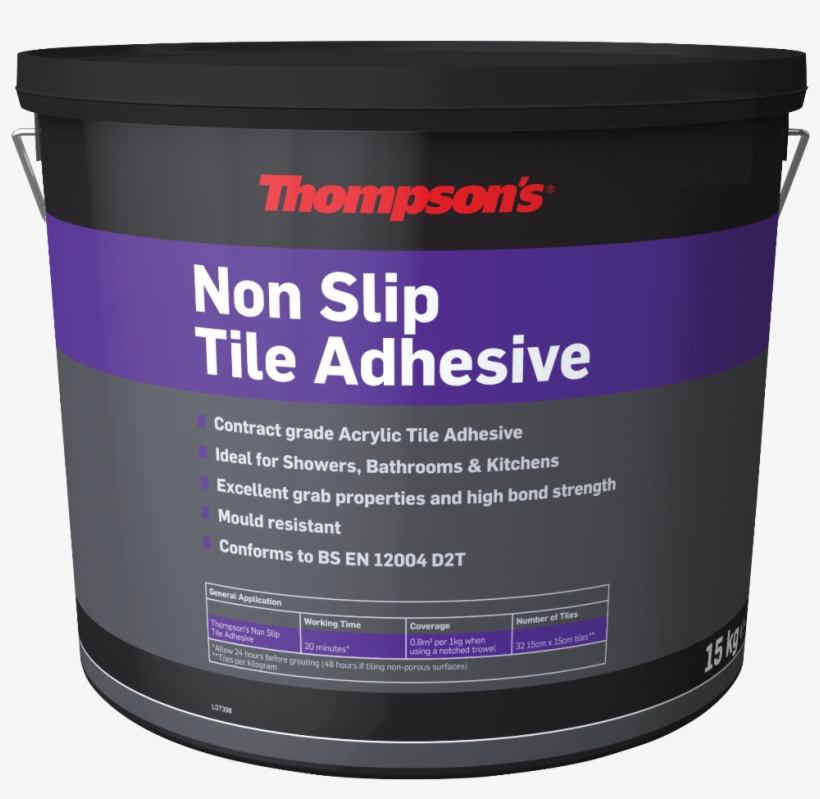 Thompsons Non Slip Tile Adhesive 15kg - 701 Non Slip Tile Adhesive 1l, transparent png