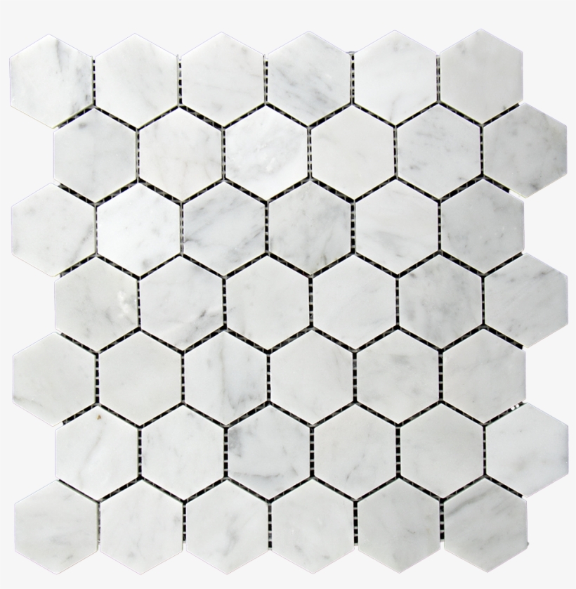 2" Bianco Gioia Marble Mosaic Tile Hexagon - Mesh, transparent png