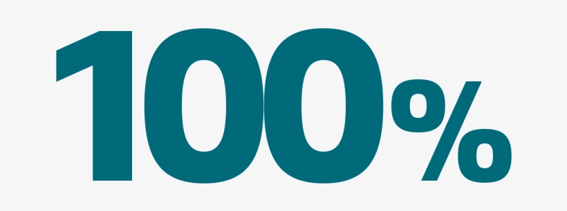 100% On Blue Text - 100% Png, transparent png