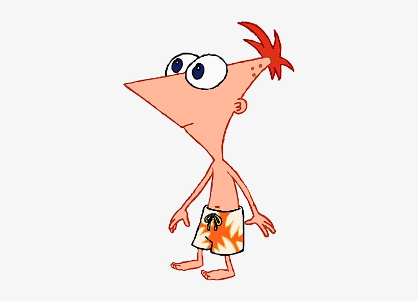 Phineas In Swim Trunks - Phineas And Ferb Swimming, transparent png