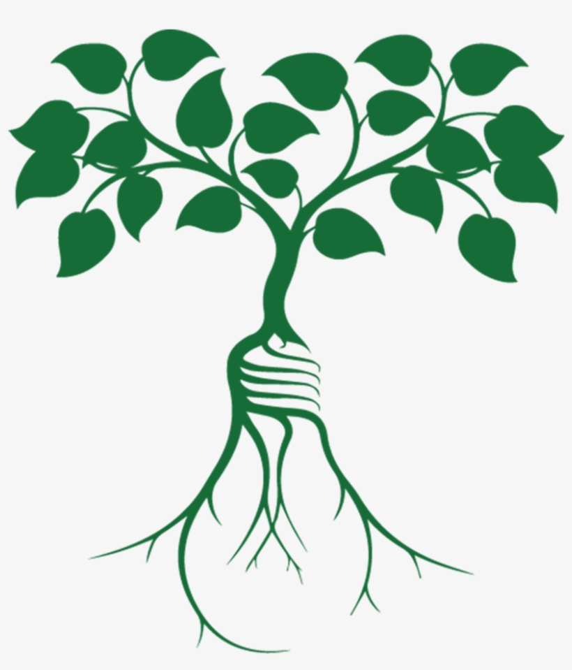 Root - Lightbulb With Flowers Clipart, transparent png