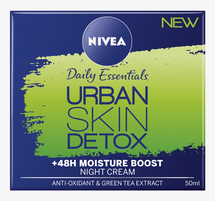 Nivea Urban Skin Detox Night Cream, transparent png