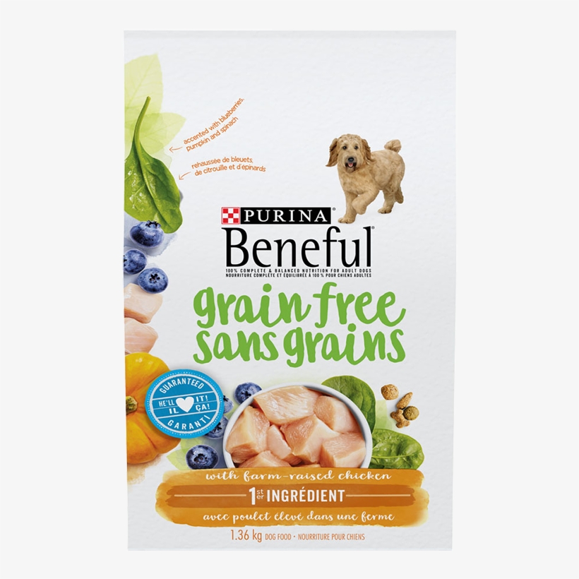 Purina® Beneful® Grain Free Adult Dog Food With Real - Purina Beneful Grain Free With Real Chicken, transparent png