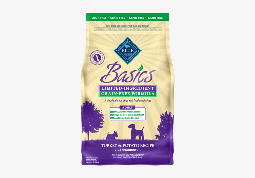Blue Buffalo Basics Grain Free Adult Turkey Dry, transparent png