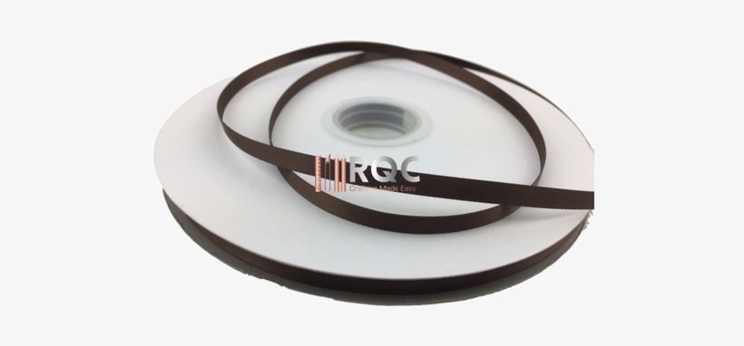 Brown Satin Ribbons 1/4" - Cd, transparent png