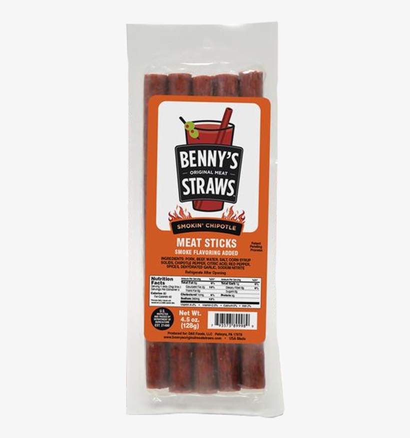 Benny's Meat Straws - Bennys Original Meat Straws Meat Sticks, Original -, transparent png