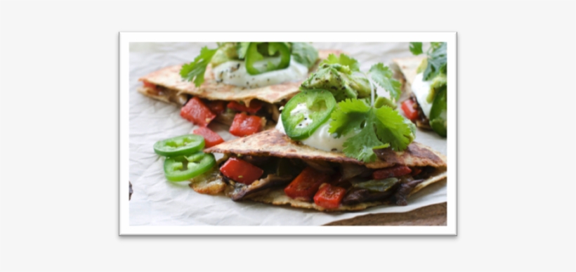Mushroom, Pepper And Onion Quesadillas - Fast Food, transparent png