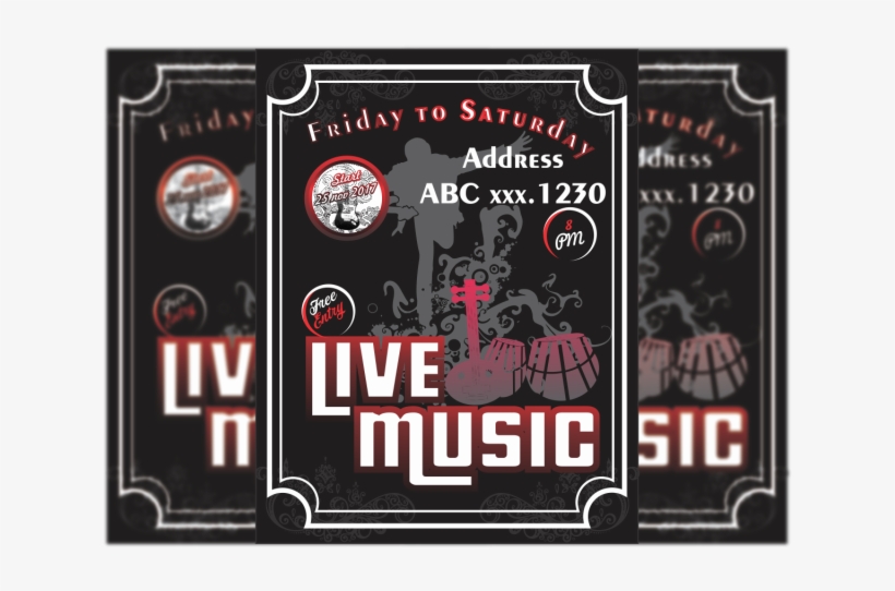 Musica En Vivo Diseño De Cartel Modelo - Design, transparent png