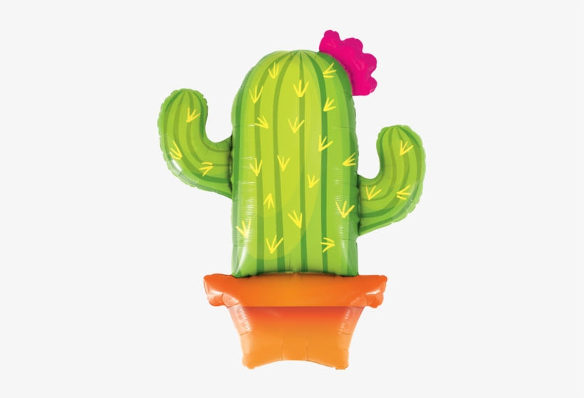 Cactus With Flower Foil Supershape 99cm Balloon - Cactus Qualatex, transparent png