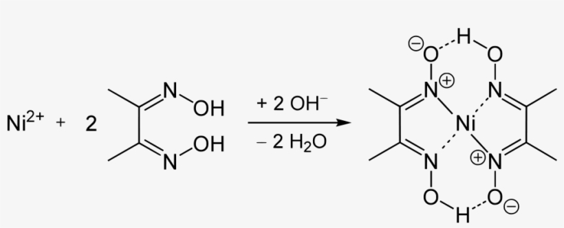 Ni Dimethylglyoxime Complex - C4h8n2o2 Ni, transparent png