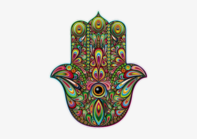 Wall Vinyl Decal Yoga Hamsa Eye Amulet Buddhism Home Interior Decor Un - Foto 9