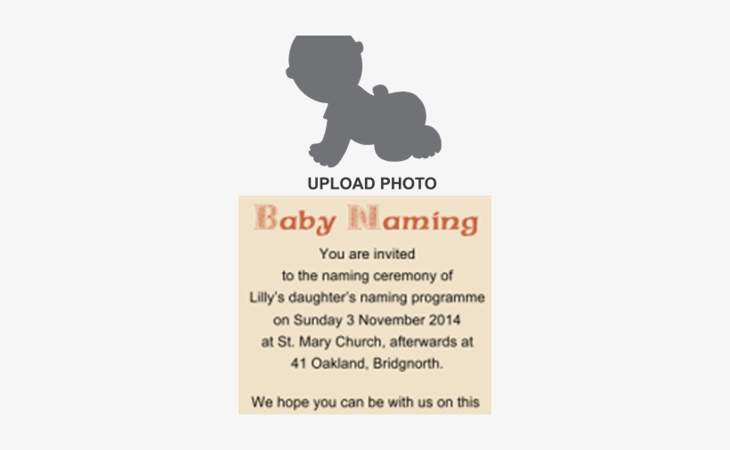 Naming Ceremony Invitation Namkaran Cards Online In - Graphics And More Baby Wall Vinyl Art, Vinyl Color, transparent png