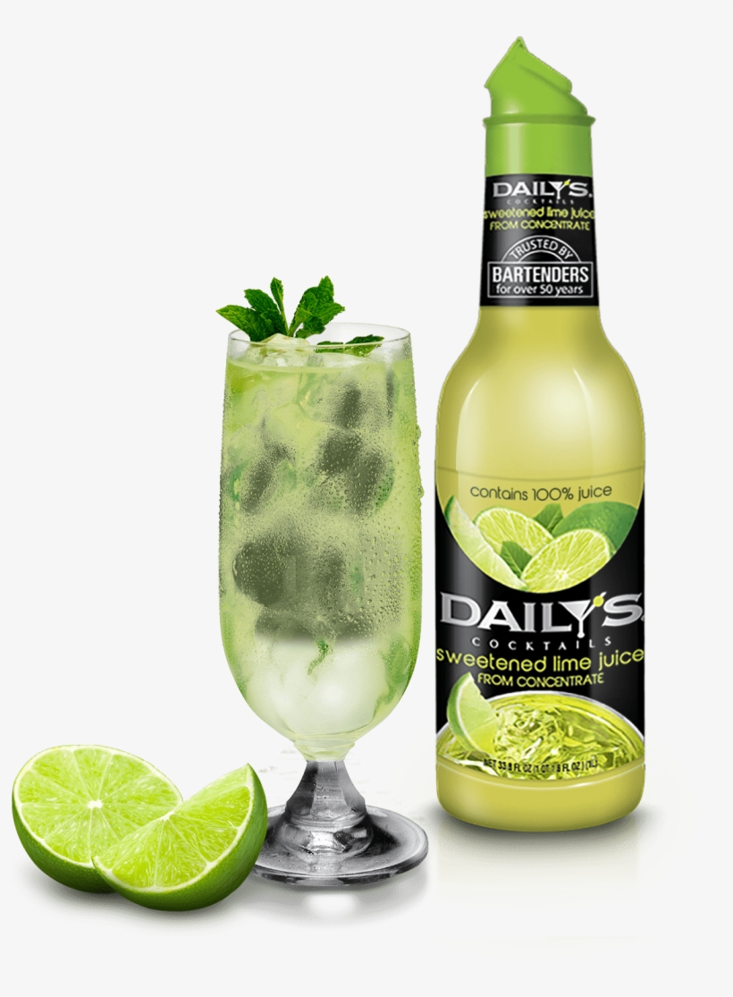 Sweetened Lime Juice - Dailys Mixer Daily's Cocktail Mixer Banana 1 Liter, transparent png