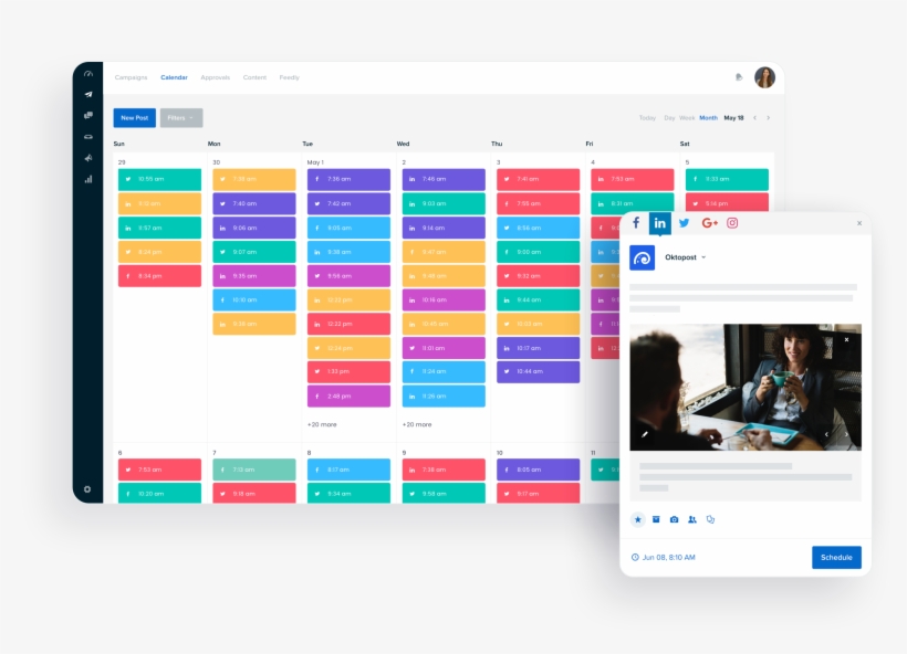 Oktopost Is One Of The Top Social Media Tools For Social - Publishing, transparent png