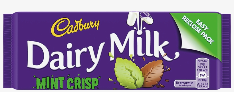 Cadbury Dairy Milk Mint Crisp - Cadbury Mint Crisp, transparent png