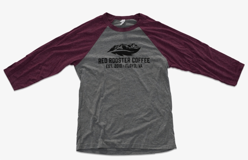 3/4 Sleeve Mountain Feather Logo Tee - T-shirt, transparent png
