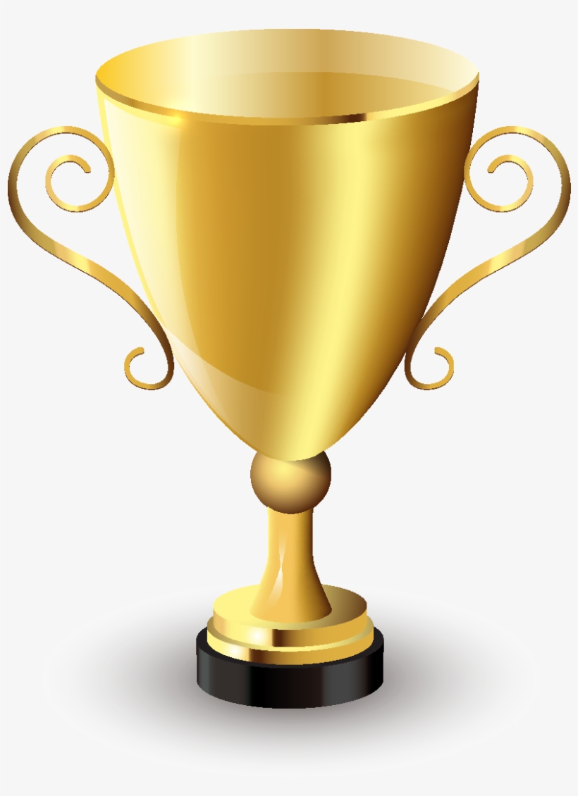 Cartoon Glossy Textured Trophy Elements - Education, transparent png