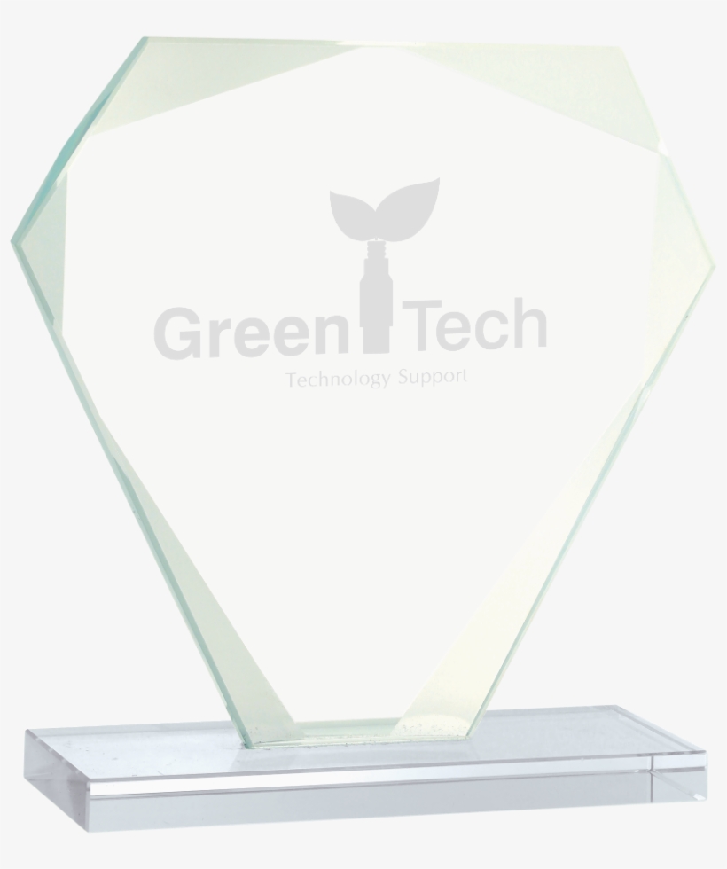 Jewel Clipart Diamond Award - Pristine Jade Glass Collection Cut Diamond Award L, transparent png