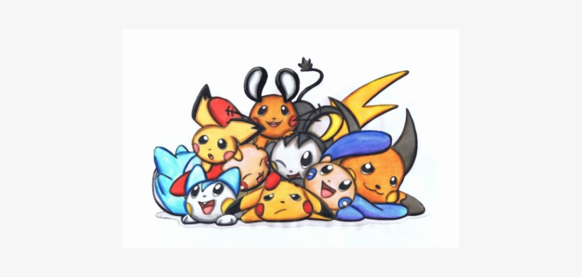Emolga And Raichu About Me Wanted Links - Pikachu Pichu Plusle Minun Pachirisu Emolga, transparent png